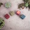 Medium Bubble Cube Candle, 100% Natural Soy Wax, Coconut Soy Wax, Gender Reveal, Birthday, Wedding.(White) (White Petal Cashmere) view 2