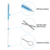 PATIKIL 10"x3/8" Long Straw Brush, 5 Pcs Drinking Straw Cleaning Brush Nylon Pipe Tube Cleaner Brush for Cleaning Straws Pot Spout, Blue view 4