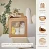 Boxes Craftory Pack of 10 Gable Boxes with Carrying Handle - Ideal for Tall Cake and Presents for All Occasions - 8.26" x 8.26" x 8.26" Havana view 3