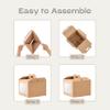 Boxes Craftory Pack of 10 Gable Boxes with Carrying Handle - Ideal for Tall Cake and Presents for All Occasions - 8.26" x 8.26" x 8.26" Havana view 4
