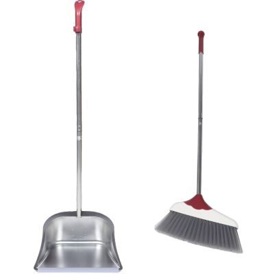 Healifty 1set Broom and Dustpan Handle for Easy Cleaning Home Office and Kitchen Soft Bristles for Efficient Dust Collection and Versatile Use