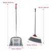 Healifty 1set Broom and Dustpan Handle for Easy Cleaning Home Office and Kitchen Soft Bristles for Efficient Dust Collection and Versatile Use view 2