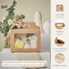 Boxes Craftory Set of 10 Gable Boxes with Carrying Handle - Ideal for Tall Cake and Presents for All Occasions - 9.64" x 9.64" x 7" Havana view 3