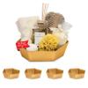 Boxes Craftory Pack of 5 Empty Baskets for Gifts - Containers Ideal for Christmas and Wedding - 8" x 6.69" x 2.75" Gold view 1