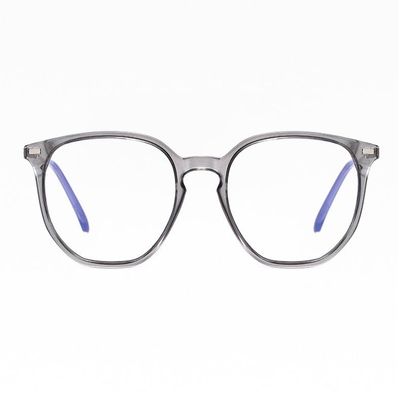 VENOAL TR Fashion Large Frame Anti-Blue Light Reading Glasses Anti-Blue Light Blue Light Blocker Relieve Eye Fatigue (Color : Gray, Size : +0.00)