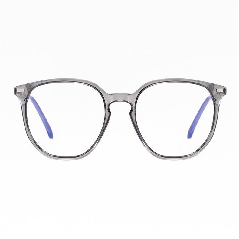 VENOAL TR Fashion Large Frame Anti-Blue Light Reading Glasses Anti-Blue Light Blue Light Blocker Relieve Eye Fatigue (Color : Gray, Size : +0.00)