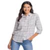 Southern Tide Women's Niki Chilly Morning Plaid Shirt, Marshmallow view 1