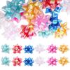 70pcs Christmas Pull Bows 2 Inch Star Ribbon Bows Present Pull Bow Wrapping Basket Bag Bows for Xmas Birthday Anniversary Party Supplies (Mixed Color) view 1