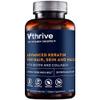 Advanced Keratin for Hair, Skin, and Nails with Biotin and Collagen (90 Vegetable Capsules) view 1