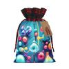 Abstract Science Chemistry Illustration 3d Fashionable Unique Reusable Drawstring Gift Bag For Holidays And Special Occasions view 1