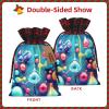 Abstract Science Chemistry Illustration 3d Fashionable Unique Reusable Drawstring Gift Bag For Holidays And Special Occasions view 3