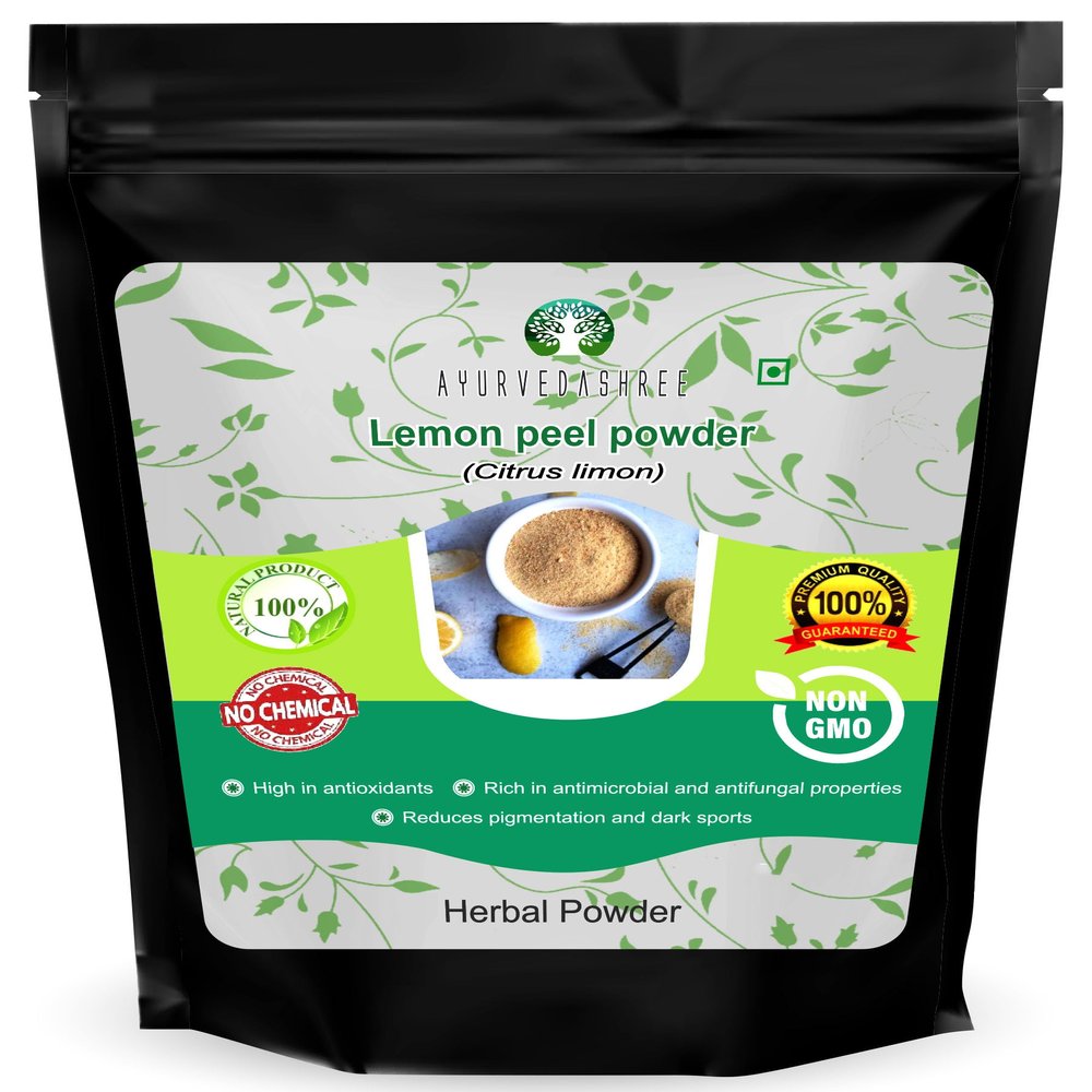 AYURVEDASHREE Lemon Peel Powder 50 Gm | 100% Pure | Processed from Sun-Shade Dried Lemon Peel
