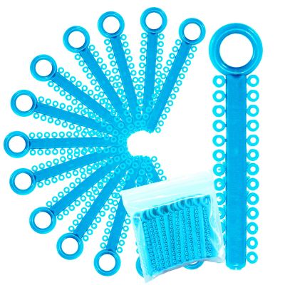 1040 Power Sticks Ligature Ties Orthodontic Ligature O-Ties, Elastic Ligature Bands, Elastic ties O-Rings Elastic Bands for Braces 26 ties on each stick (Neon Cyan)