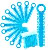 1040 Power Sticks Ligature Ties Orthodontic Ligature O-Ties, Elastic Ligature Bands, Elastic ties O-Rings Elastic Bands for Braces 26 ties on each stick (Neon Cyan) view 1