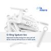 1040 Power Sticks Ligature Ties Orthodontic Ligature O-Ties, Elastic Ligature Bands, Elastic ties O-Rings Elastic Bands for Braces 26 ties on each stick (Pure White) view 2