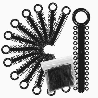 1040 Power Sticks Ligature Ties Orthodontic Ligature O-Ties, Elastic Ligature Bands, Elastic ties O-Rings Elastic Bands for Braces 26 ties on each stick (Deep Black)