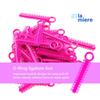 1040 Power Sticks Ligature Ties Orthodontic Ligature O-Ties, Elastic Ligature Bands, Elastic ties O-Rings Elastic Bands for Braces 26 ties on each stick (Neon Pink) view 2