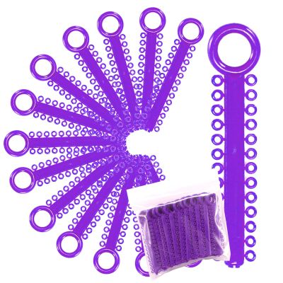 1040 Power Sticks Ligature Ties Orthodontic Ligature O-Ties, Elastic Ligature Bands, Elastic ties O-Rings Elastic Bands for Braces 26 ties on each stick (Deep Purple)