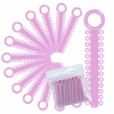 1040 Power Sticks Ligature Ties Orthodontic Ligature O-Ties, Elastic Ligature Bands, Elastic ties O-Rings Elastic Bands for Braces 26 ties on each stick (Light Pastel Pink)