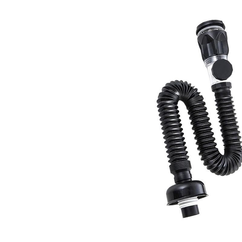 drain clog remover Tubo De Drenaje Para Fregadero De Cocina, Extensin Flexible, Desodorante, Colador, Tubera, Lavabo De Bao, Antibloqueo, Suministros, Accesorios drain cleaner ( Color : Black , Siz