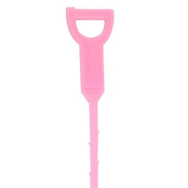 FORINC Drain Clog Remover Cepillo De Dragado De Tuberas, Limpiador De Drenaje, Gancho, Removedor De Pelo De Suelo, Herramienta De Aseo Drain Cleaner (Color : B Pink)