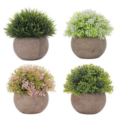 tdons Vintage semi-Round Grass Ball Bonsai Ornaments