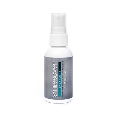 Smilesaver Retainer Cleaner - A Clean Label, Healthy Choice, 30 Sec Spray Cleaner for Retainers, Invisalign, & Dentures. Minty Taste. Portable, Convenient, No Rinsing. Protects Oral Health. (2oz)