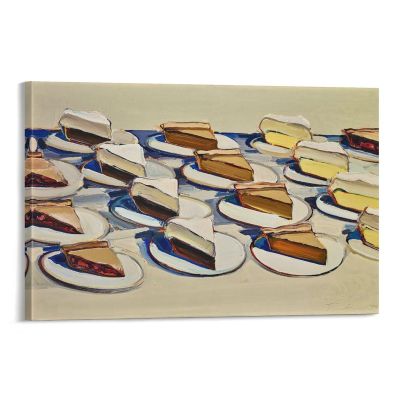 Wayne Thiebaud Pies Pies Pies Pop-Art Wall Art Poster Gifts Bedroom Prints Home Decor Hanging Picture Canvas Painting Posters 08x12inch(20x30cm)