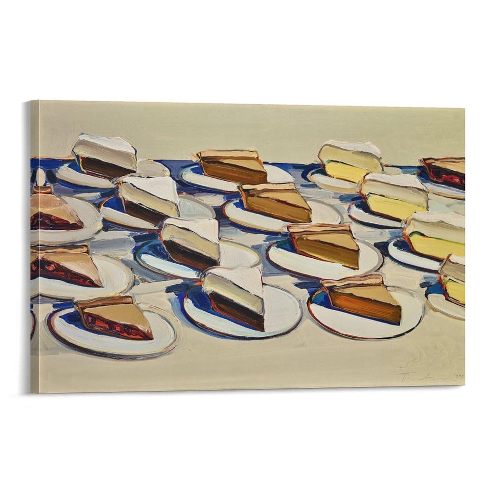 Wayne Thiebaud Pies Pies Pies Pop-Art Gifts Canvas Painting Poster Wall Art Decorative Picture Prints Modern Decor Framed-unframed 20x30inch(50x75cm)