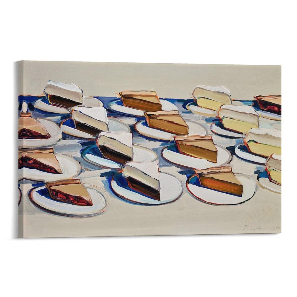 Wayne Thiebaud Pies Pies Pies (2) Pop-Art Canvas Art Poster And Wall Art Picture Print Modern Family Bedroom Decor Posters 08x12inch(20x30cm)