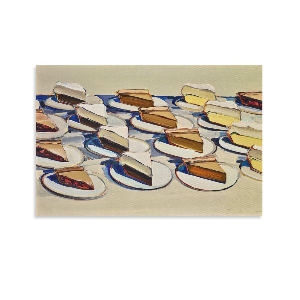 Wayne Thiebaud Pies Pies Pies Pop-Art Posters Art Print Wall Photo Paint Poster Hanging Picture Family Bedroom Decor Gift 20x30inch(50x75cm)