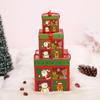 3 Pcs Christmas Stackable Gift Boxes Set with Lids Christmas Decorative Stacking Boxes Nesting Boxes Xmas Boxes for Gifts Christmas Thanksgiving New Year Wrapping Presents and Decorations (Red) view 3