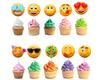 10 PCS NEWMOJI  Faces Party Cupcake Toppers - Add Expressive Fun to Your Treats! view 2