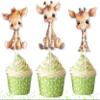 10 Pcs Giraffe Cupcake Toppers for Baby Shower, Jungle Safari Birthday, and Animal Theme Party Decorations  Cute Cupcake Picks for Kids, Cakes, and Dessert Table Supplies view 1