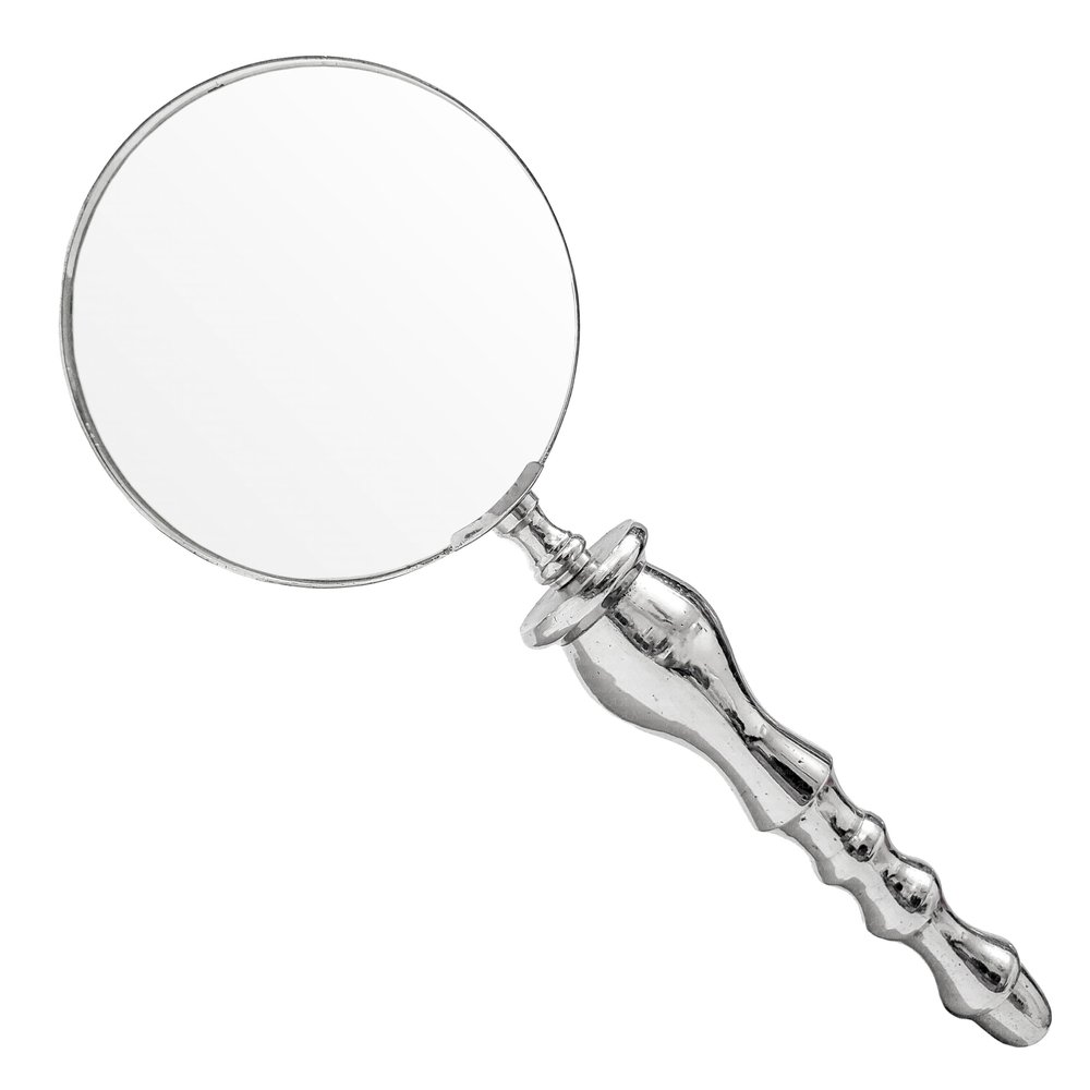 10X Aluminum Magnifying Glass Silver Finish| Gifts for Boys Girls Dad Mom Seniors, Anniversary Birthday, Halloween Decor - A.A.Nauticals