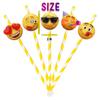 10 PCS NEWMOJI Faces Party Straws - Sip and Express with Fun Emojis! view 4