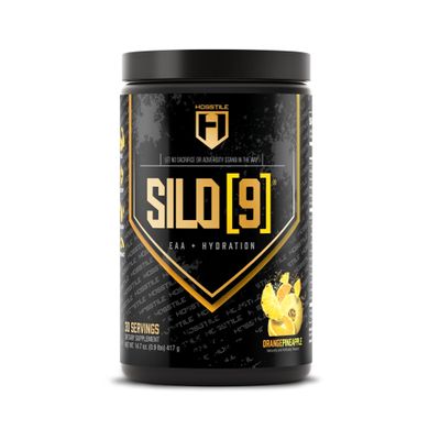 HOSSTILE SILO[9] EAA + Hydration Powder  Essential Amino Acids with Electrolytes, EAA BCAA Intra Workout Powder & Post Workout Recovery, Orange Pineapple, 30 Servings