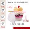 20 Pack Small 8oz Plastic Dessert Cups with Lids | Pyramid Shaped Professional-Grade Dessert Cups | Recyclable or Disposable Party Cups Small Serving Cups with Lids | CMJJ Gourmet view 4