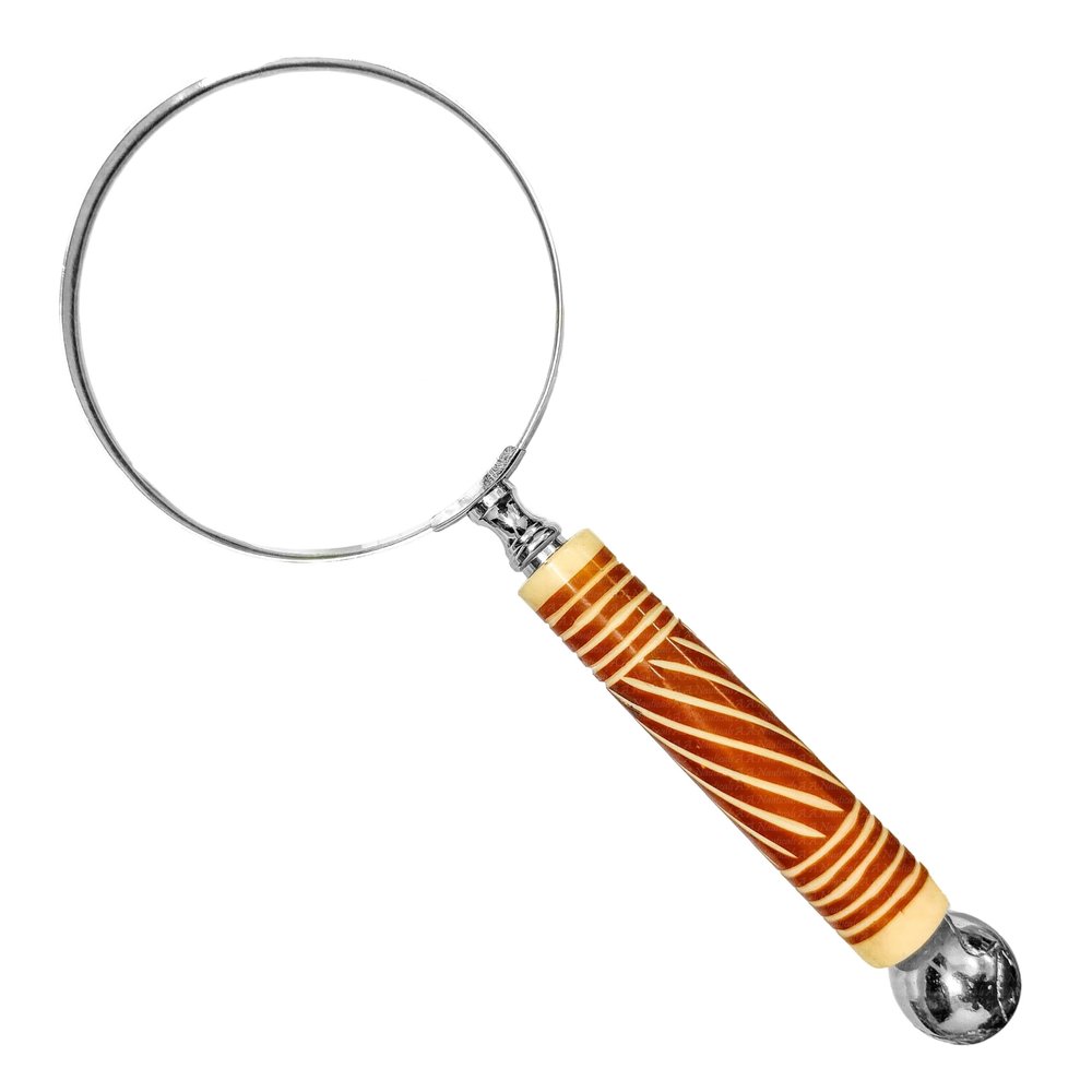 10X Magnifying Glass with Brass and Bone Handle | Gifts for Boys Girls Dad Mom Seniors, Anniversary Birthday, Halloween Dcor - A.A.Nauticals - A.A.Nauticals