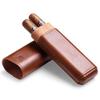 cigar in style Bulk Sale 10 x Cigar Case Holder - PU Leather Cedar Wood Lined Brown 2 Ct Sturdy Travel Case view 2