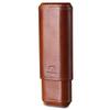 cigar in style Bulk Sale 10 x Cigar Case Holder - PU Leather Cedar Wood Lined Brown 2 Ct Sturdy Travel Case view 3