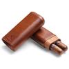 cigar in style Bulk Sale 10 x Cigar Case Holder - PU Leather Cedar Wood Lined Brown 2 Ct Sturdy Travel Case view 4