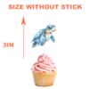 10 Pcs Sea Turtle Cupcake Toppers for Kids Birthday, Baby Shower, and Under the Sea Party Ocean Animal Decorations for Cupcakes, Cakes, and Beach or Pool Party Supplies view 3