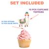10 Pcs Llama Cupcake Toppers with Cactus and Fiesta Designs for Birthday Party, Baby Shower, and Cinco de Mayo Decorations  Cute Mexican Theme Cupcake Picks for Cakes, Kids view 4