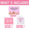 13" Large Pink Gift Bag Set with Greeting Card and Tissue Papers (Animal and Happy Birthday) for Girls', or Kids' Party, Baby Showers, Baby Girls, Newborn, New Moms or Parents- 13x5.2x10.2, 1 Pcs view 3