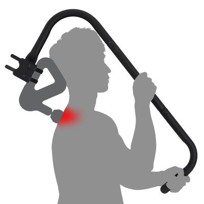 ANMOZJIA Massage Gun Holder Shoulder Neck Back Handheld Self Massage Gun Mount Compatible with Most Massage Guns Professional Grade Design for Hard to Reach Areas - Gift for Women & Men