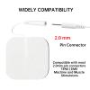 20PCS TENS Unit Replacement Pads, TENS Electrodes Pads Self-Adhesive Electrode Pads 2"x2" Reusable Tens Unit Patches Compatible with TENS Machine Use 2.0mm Pin Connector Lead Wires (2x2) view 3