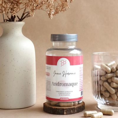 Andromaque 30 Days- PCOS Natural Reduction of Excessive Facial & Body Hair Growth-Unique Herbal Dietary Supplement for Hormonal Balance - 90 Capsules