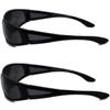 Pink Ribbon Shades 2 Pair Sports Wrap Around Nearly Invisible Line Bifocal Reading Glasses Sunglasses (Black/Black, 2.5, x) view 2