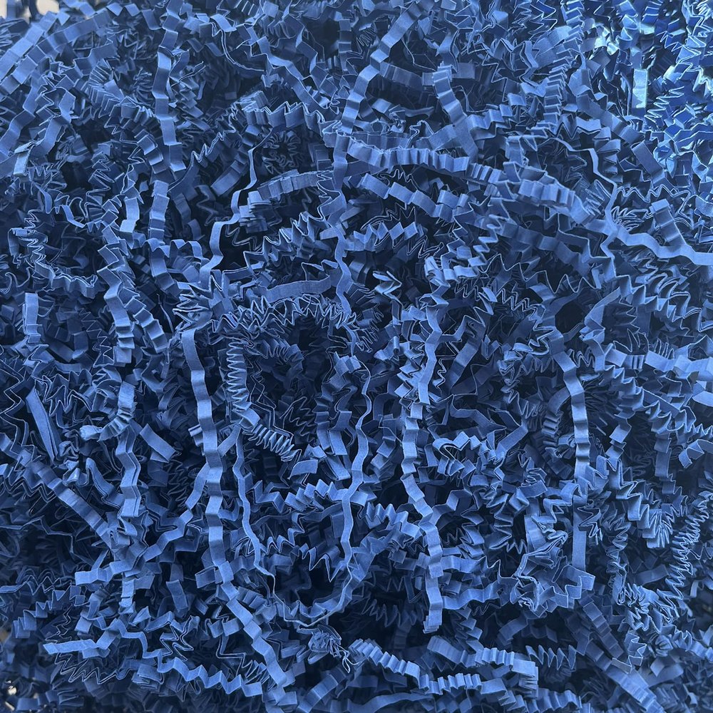Crinkle Cut Paper Shred Filler 1 LB Gift Wrapping & Gift Basket Filler for Christmas, Halloween & Wedding Decorations,Easter Basket Grass Filler- Royal Blue